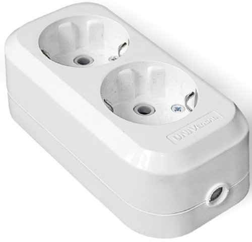 Колодка удлинителя с заземлением UNIVersal 2-м 16А 3500Вт белый картинка 